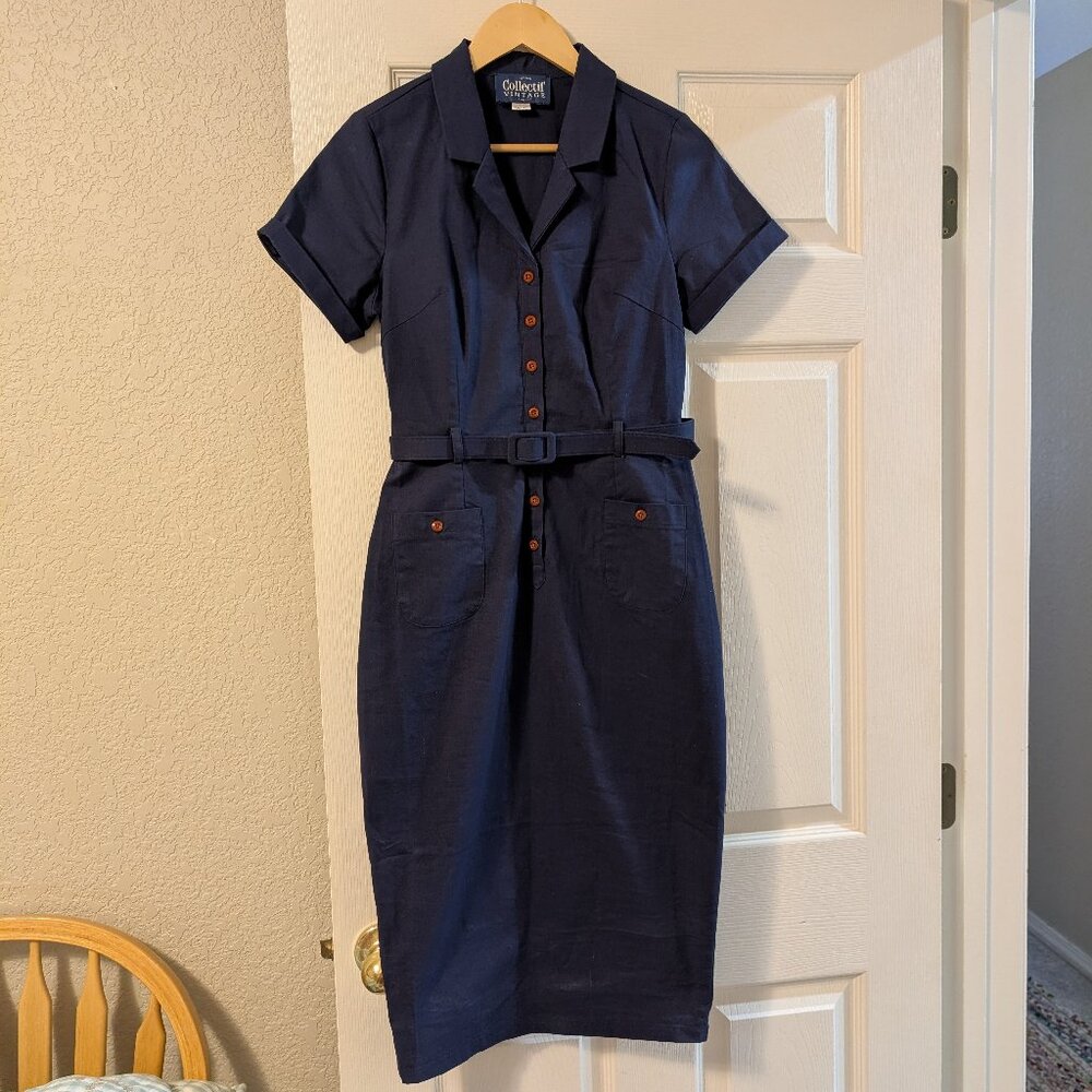 Vintage-inspired Pin-up Style Woven Dress